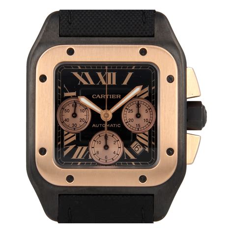 cartier santos 100 titanium rose gold|cartier santos 100 price uk.